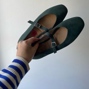 Women's Green Mary Jane Shoes